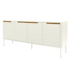 Meubles & Design Buffet Bas Moderne 4 Portes En Bois Blanc