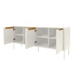 Meubles & Design Buffet Bas Moderne 4 Portes En Bois Blanc -Boutique Maisons du Monde buffet bas moderne 4 portes en bois blanc 3