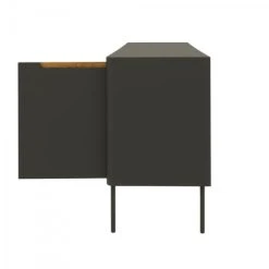 Meubles & Design Buffet Bas Moderne 4 Portes En Bois Gris -Boutique Maisons du Monde buffet bas moderne 4 portes en bois gris 5