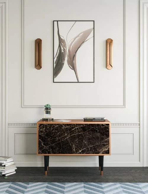 Storyz Buffet Bas Noir 2 Portes L 94 Cm 2 Storyz Buffet Bas Noir 2 Portes L 94 Cm – Image 2