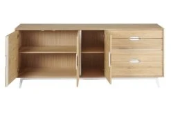 HELLIN Buffet Bas Nordique En Bois De Chêne Naturel 3 Portes + 4 Tiroirs L200 -Boutique Maisons du Monde buffet bas nordique en bois de chene naturel 3 portes 4 tiroirs l200 2