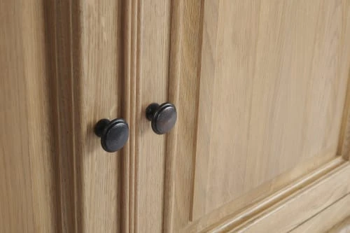 HELLIN Buffet Bas Parisien 2 Portes 2 Tiroirs En Chêne Massif Naturel 5 HELLIN Buffet Bas Parisien 2 Portes 2 Tiroirs En Chêne Massif Naturel – Image 5