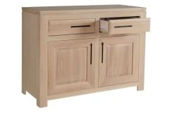 HELLIN Buffet Bas Parisien Moderne En Chêne Blanchi 2 Portes 2 Tiroirs 8 HELLIN Buffet Bas Parisien Moderne En Chêne Blanchi 2 Portes 2 Tiroirs -Boutique Maisons du Monde buffet bas parisien moderne en chene blanchi 2 portes 2 tiroirs 3