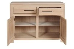 HELLIN Buffet Bas Parisien Moderne En Chêne Blanchi 2 Portes 2 Tiroirs 9 HELLIN Buffet Bas Parisien Moderne En Chêne Blanchi 2 Portes 2 Tiroirs -Boutique Maisons du Monde buffet bas parisien moderne en chene blanchi 2 portes 2 tiroirs 4