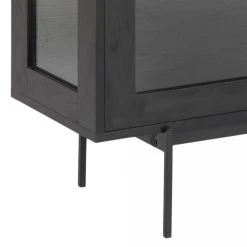 Meubles & Design Buffet Bas Vitré En Métal Noir 3 Portes -Boutique Maisons du Monde buffet bas vitre en metal noir 3 portes 5
