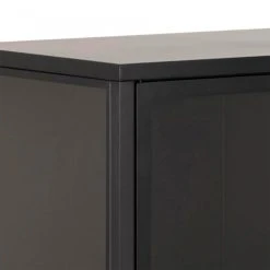 Meubles & Design Buffet Bas Vitrine 2 Portes En Métal Noir -Boutique Maisons du Monde buffet bas vitrine 2 portes en metal noir 4