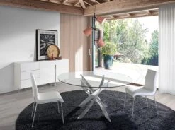 Angel Cerda Buffet Blanc Brillant Trois Tiroirs Simples Y En Acier Inox -Boutique Maisons du Monde buffet blanc brillant trois tiroirs simples y en acier inox 2