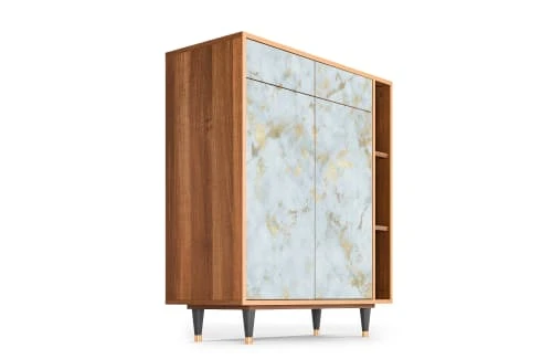 Storyz Buffet Blanc Clair 2 Tiroirs Et 2 Portes L 94 Cm 4 Storyz Buffet Blanc Clair 2 Tiroirs Et 2 Portes L 94 Cm – Image 4
