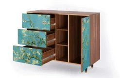 Storyz Buffet Bleu 3 Tiroirs Et 1 Porte L 125 Cm 11 Storyz Buffet Bleu 3 Tiroirs Et 1 Porte L 125 Cm -Boutique Maisons du Monde buffet bleu 3 tiroirs et 1 porte l 125 cm 9