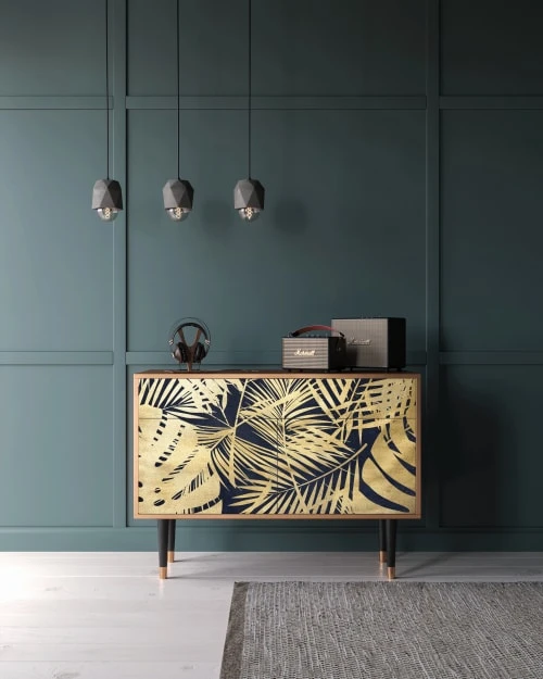 Storyz Buffet Bleu Et Jaune 2 Tiroirs Et 2 Portes L 115 Cm 2 Storyz Buffet Bleu Et Jaune 2 Tiroirs Et 2 Portes L 115 Cm – Image 2