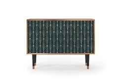 Storyz Buffet Bleu Et Jaune 2 Tiroirs Et 2 Portes L 115 Cm