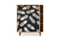 Storyz Buffet Bleu Et Jaune 2 Tiroirs Et 2 Portes L 94 Cm