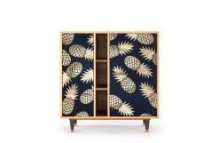 Storyz Buffet Bleu Et Jaune 3 Portes L 94 Cm