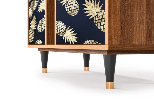 Storyz Buffet Bleu Et Jaune 3 Portes L 94 Cm 5 Storyz Buffet Bleu Et Jaune 3 Portes L 94 Cm – Image 5