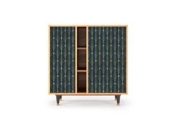 Storyz Buffet Bleu Et Jaune 3 Portes L 94 Cm