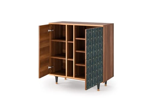 Storyz Buffet Bleu Et Jaune 3 Portes L 94 Cm 6 Storyz Buffet Bleu Et Jaune 3 Portes L 94 Cm – Image 6