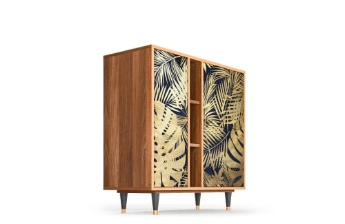 Storyz Buffet Bleu Et Jaune 3 Portes L 94 Cm 4 Storyz Buffet Bleu Et Jaune 3 Portes L 94 Cm – Image 4