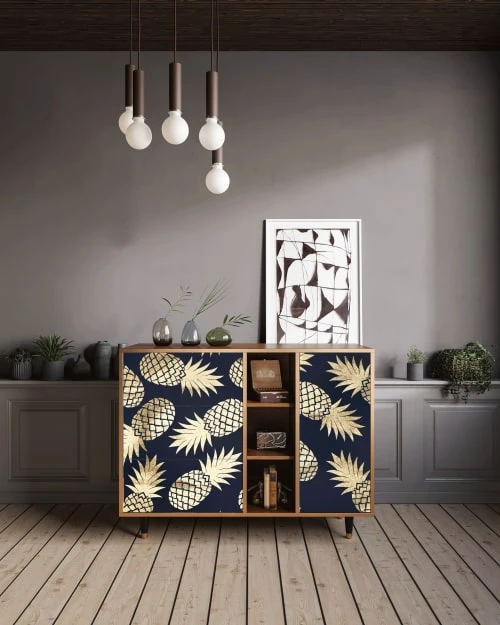 Storyz Buffet Bleu Et Jaune 3 Tiroirs Et 1 Porte L 125 Cm 2 Storyz Buffet Bleu Et Jaune 3 Tiroirs Et 1 Porte L 125 Cm – Image 2