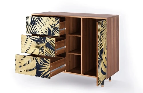 Storyz Buffet Bleu Et Jaune 3 Tiroirs Et 1 Porte L 125 Cm 6 Storyz Buffet Bleu Et Jaune 3 Tiroirs Et 1 Porte L 125 Cm – Image 6