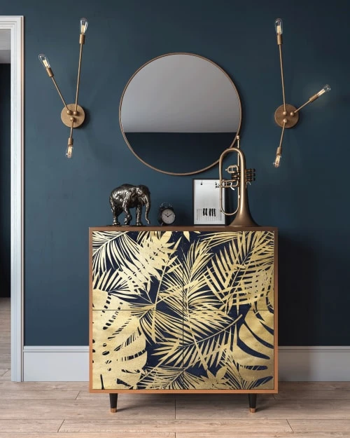 Storyz Buffet Bleu Et Jaune 4 Portes L 94 Cm 2 Storyz Buffet Bleu Et Jaune 4 Portes L 94 Cm – Image 2