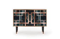 Storyz Buffet Bleu-vert 2 Tiroirs Et 2 Portes L 115 Cm