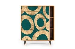 Boutique Maisons du Monde 50 Storyz Buffet Bleu-vert 2 Tiroirs Et 2 Portes L 94 Cm