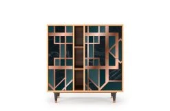 Storyz Buffet Bleu-vert 3 Portes L 94 Cm