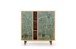 Storyz Buffet Bleu-vert 3 Portes L 94 Cm