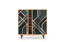 Storyz Buffet Bleu-vert 3 Portes L 94 Cm