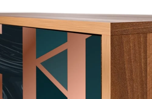 Storyz Buffet Bleu-vert 3 Tiroirs Et 1 Porte L 115 Cm 5 Storyz Buffet Bleu-vert 3 Tiroirs Et 1 Porte L 115 Cm – Image 5