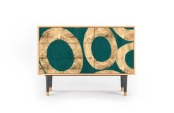 Storyz Buffet Bleu-vert 3 Tiroirs Et 1 Porte L 115 Cm