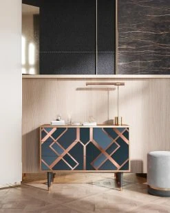 Alternative view of Storyz Buffet Bleu-vert 3 Tiroirs Et 1 Porte L 115 Cm