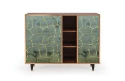 Storyz Buffet Bleu-vert 3 Tiroirs Et 1 Porte L 125 Cm