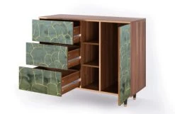 Storyz Buffet Bleu-vert 3 Tiroirs Et 1 Porte L 125 Cm -Boutique Maisons du Monde buffet bleu vert 3 tiroirs et 1 porte l 125 cm 14