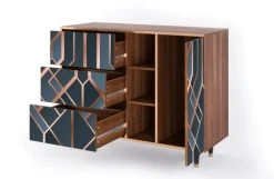 Storyz Buffet Bleu-vert 3 Tiroirs Et 1 Porte L 125 Cm 11 Storyz Buffet Bleu-vert 3 Tiroirs Et 1 Porte L 125 Cm -Boutique Maisons du Monde buffet bleu vert 3 tiroirs et 1 porte l 125 cm 9