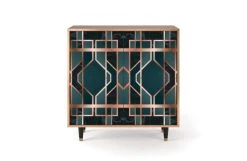 Storyz Buffet Bleu-vert 4 Portes L 94 Cm