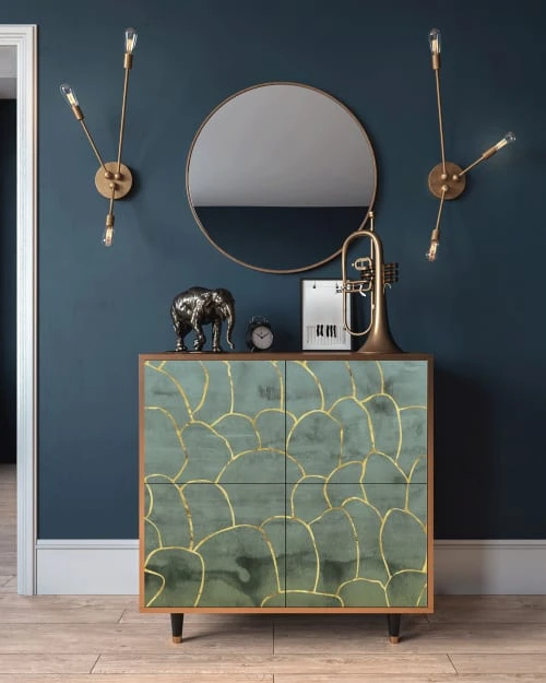 Storyz Buffet Bleu-vert 4 Portes L 94 Cm 2 Storyz Buffet Bleu-vert 4 Portes L 94 Cm – Image 2