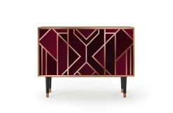 Storyz Buffet Bordeaux 2 Tiroirs Et 2 Portes L 115 Cm