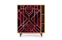 Storyz Buffet Bordeaux 2 Tiroirs Et 2 Portes L 94 Cm