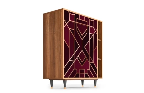 Storyz Buffet Bordeaux 2 Tiroirs Et 2 Portes L 94 Cm 4 Storyz Buffet Bordeaux 2 Tiroirs Et 2 Portes L 94 Cm – Image 4