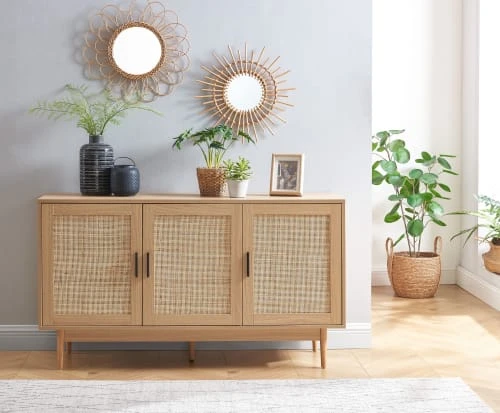 Baita Buffet Cannage Rotin 3 Portes 2 Baita Buffet Cannage Rotin 3 Portes – Image 2
