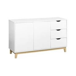 Alice's Garden Buffet De Rangement Blanc, Pieds Bois