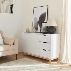 Alice's Garden Buffet De Rangement Blanc, Pieds Bois 9 Alice's Garden Buffet De Rangement Blanc, Pieds Bois -Boutique Maisons du Monde buffet de rangement blanc pieds bois 3