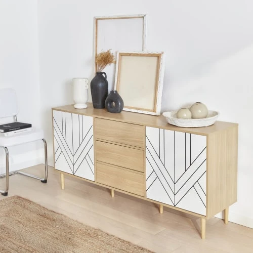 Alice's Garden Buffet De Rangement Bois & Blanc 2 Alice's Garden Buffet De Rangement Bois & Blanc – Image 2