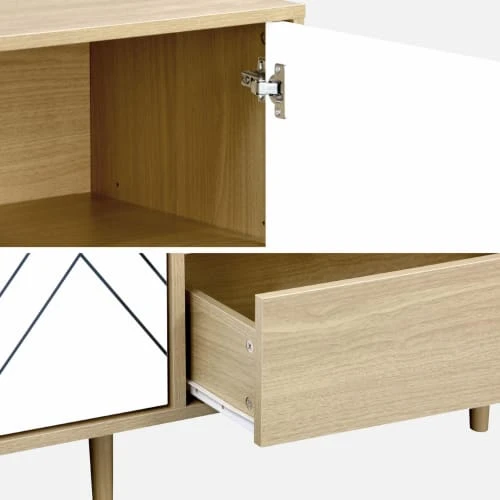 Alice's Garden Buffet De Rangement Bois & Blanc 6 Alice's Garden Buffet De Rangement Bois & Blanc – Image 6