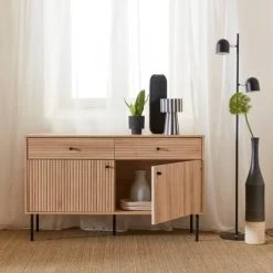 Alice's Garden Buffet De Rangement Bois Rainuré 2 Portes -Boutique Maisons du Monde buffet de rangement bois rainure 2 portes 2