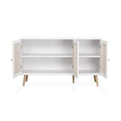 Alice's Garden Buffet De Rangement En Cannage, Blanc - 120x39x70cm -Boutique Maisons du Monde buffet de rangement en cannage blanc 120x39x70cm 3