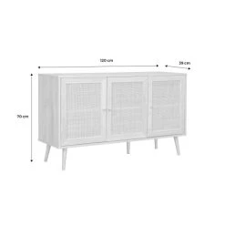 Alice's Garden Buffet De Rangement En Cannage, Noir - 120x39x70cm -Boutique Maisons du Monde buffet de rangement en cannage noir 120x39x70cm 5