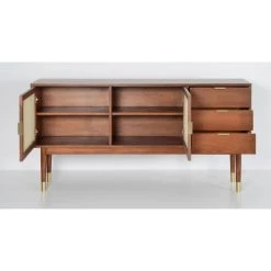 Drawer Buffet Design 2 Portes 3 Tiroirs Bois Et Cannage L170cm Bois Foncé 8 Drawer Buffet Design 2 Portes 3 Tiroirs Bois Et Cannage L170cm Bois Foncé -Boutique Maisons du Monde buffet design 2 portes 3 tiroirs bois et cannage l170cm bois fonce 2