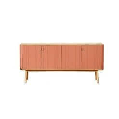 Robin Des Bois Buffet Design 4 Portes L 160 Cm Brique
